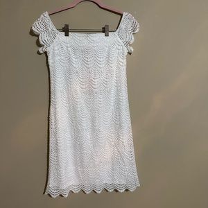 Lilly Pulitzer NWT Jade Dress size small in Resort White Scalloped Shell Lace